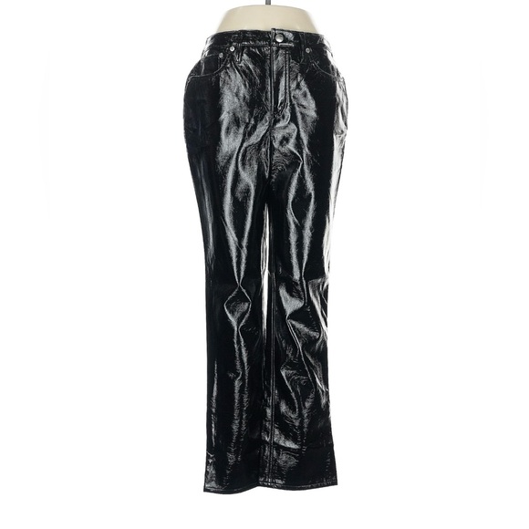 J. Crew Collection Demi Boot Pants High Rise Faux Leather Crop size 28 NEW - Picture 2 of 10